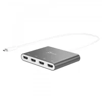 Адаптер USB-C to 4xHDMI F quad display J5create (JCA366-N)