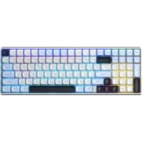 Keyboard Aula S100pro RGB KRGD Brown Switch Wireless/Bluetooth/Type-C UA White/Black (6948391205755)