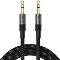 Кабель мультимедійний 3.5mm M to 3.5mm M 1.0m black Acefast (6974316285267)