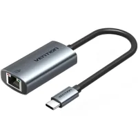Adapter USB-C to RJ45 Ethernet 1000Mbps black Vention (CFPHB)