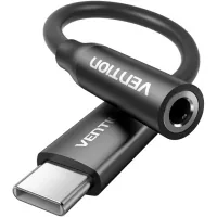 Adapter USB-C to 3.5mm M black Vention (BIIBA)