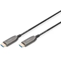 Кабель мультимедійний HDMI M to HDMI M 15m 8K AOC hybrid-fiber black Digitus (AK-330126-150-S)