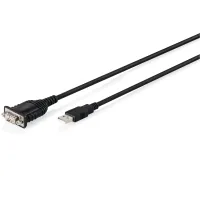 Кабель для передачі даних USB 2.0 AM to COM 1.8m DB9 RS232 FT232RNL black Digitus (DA-70172)