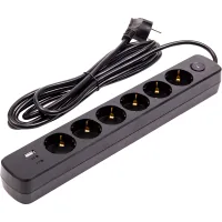 Network power supply filter PowerPlant 3m, 6 sockets, USB (YS-N6086/3c) (EX610662)