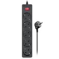 Мережевий фільтр живлення REAL-EL RS-Protect 505, 3m, black (EL122300045)