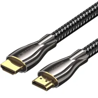 Кабель мультимедійний HDMI M to HDMI M 15.0m V2.0 4K60Hz braided zinc alloy black Vention (ALMBN)