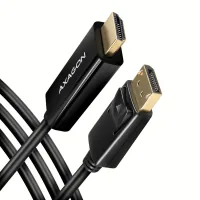 Кабель мультимедійний DisplayPort M to HDMI M 1.8m 4K30Hz black AXAGON (RVD-HI14C2)