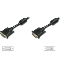 Кабель мультимедійний DVI M to DVI M 3.0m 24+1pin 2560x1600 30Hz black Digitus (AK-320101-030-S)