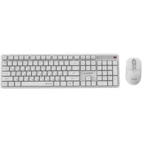 Комплект Gembird Silent Key Pro Business Wireless White (KBS-WMS-01-W-CYRL)