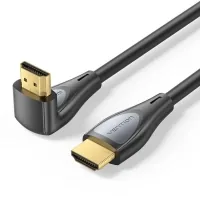 Кабель мультимедійний HDMI M to HDMI M 2.0m 4K60Hz 90° corner black Vention (ALRBH)