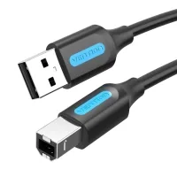 Printer cable USB 2.0 AM/BM 0.5m PVC black Vention (COQBD)