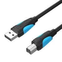 Printer cable USB 2.0 AM/BM 1.5m black Vention (VAS-A16-B150)