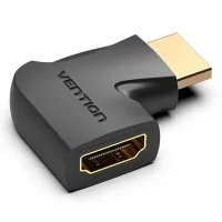 Adapter HDMI M to HDMI F 4K60Hz 90° corner black Vention (AIQB0)