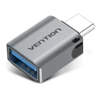 Перехідник OTG USB 3.0 AF to USB-C gray Vention (CDQH0)