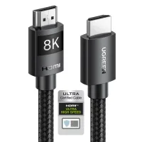 Кабель мультимедійний HDMI M to HDMI M 10.0m 8K60Hz 48Gbps braided Ugreen (95966)