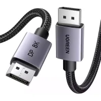 Кабель мультимедійний DisplayPort M to DisplayPort M 5.0m 8K60Hz 32.4Gbps black Ugreen (45039)