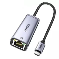 Перехідник USB-C to RJ45 Ethernet 1000Mbps gray Ugreen (40322)