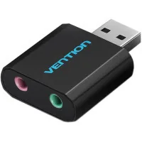 Sound board Vention Audio USB 2x3.5mm jack Metal (VAB-S17-B)
