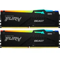 Модуль пам'яті для комп'ютера DDR5 64GB (2x32GB) 6000 MHz Beast RGB Kingston Fury (ex.HyperX) (KF560C36BBEAK2-64)