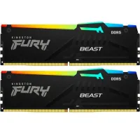 Модуль пам'яті для комп'ютера DDR5 16GB (2x8GB) 6000 MHz FURY Beast RGB Kingston Fury (ex.HyperX) (KF560C36BBEAK2-16)