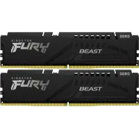 Модуль пам'яті для комп'ютера DDR5 32GB (2x16GB) 6000 MHz Fury Beast Black Kingston Fury (ex.HyperX) (KF560C36BBE2K2-32)