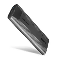 Кишеня зовнішня AXAGON USB-C 10Gbps metal box for M.2 NVMe & SATA SSD THIN SCREWLESS (EEM2-GTS2)