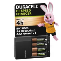 Charger for batteries Duracell CEF14, 4 hours, 1 pc. (Includes 2 AA1300mAh & 2 AAA750mAh) (5007497 / 5004990)