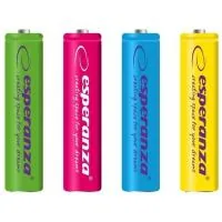 Акумулятор Esperanza AAA 1000mAh Ni-MH * 4 mix of colors (EZA107)