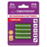 Акумулятор Esperanza AAA 1000mAh Ni-MH * 4 green (EZA102G)