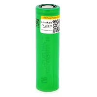 Battery 18650 2600mAh (2450-2650mah), 3.7V (2.75-4.2V), green, PVC BOX Liitokala (Lii-VTC5)