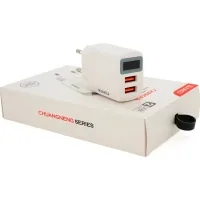 Charger iKAKU KSC-180 2xUSB 2.4A digital display White (KSC-180-CHUANGNENG)