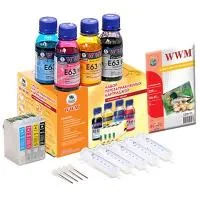 Set of refillable cartridges WWM Epson C67/87/CX3700/4100/4700 (RC.T063)