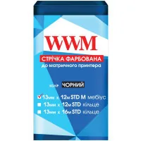 Ribbon for printers 13 mm x 12 m STD l. Black WWM (R13.12SM)