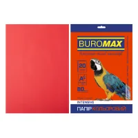 Buromax paper A4, 80g, INTENSIVE red, 20sh (BM.2721320-05)