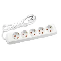 Network extension cord Panasonic X-tendia with grounding 5 sockets, 3m (WLTB04532GR-UA)