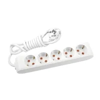 Network extension cord Panasonic X-tendia with grounding 5 sockets, 5m (WLTB04552GR-UA)
