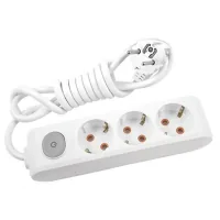 Network extension cord Panasonic X-tendia with grounding 3 sockets, 2m (WLTA04322GR-UA)