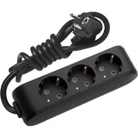 Network extension cord Panasonic X-tendia with grounding 3 sockets, 5m (WLTB04352BL-UA)