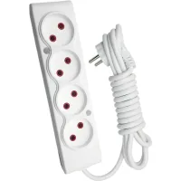 Network extension cord TECCO 5m 4 posts white (8681277841507)