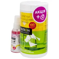 Universal cleaning set Patron Screen wipes 100pcs F3-027 + Hand sanitizer 50ml (CS-PN-F3-050)