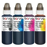 Чорнило Barva Canon PG-445BK pigm + CL-446C/M/Y 4x100 мл, special (CPG445-100-MP)