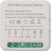 Smart relay TUYA Wifi 16A 2-channel (HS084028)