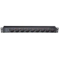 Power unit Eserver 19" 9 sockets, cable 1.8m, aluminum housing PDU 220V, 16A (WT-2261A-GER-9WAY)