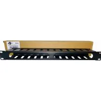 Кабельний організатор Atcom 19" 1U гребінчатий, цільнометалевий (P0001)