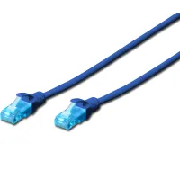 Patch cord 0.5m, UTP, cat.5e, CCA, blue Digitus (DK-1512-005/B)
