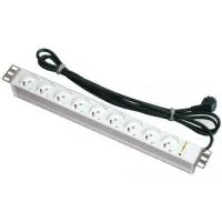 Силовий блок Conteg 19" 1U 9хSchuko, без вимикача, кабель 3м. (DP-RP-09-SCHU)