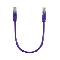 Патч-корд 0.3м, RJ-45, Cat.5e, CU, мідь, фіолетовий Ritar (PCR-CU/0.3Pe / 14090)