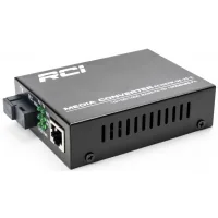 Media converter RCI 1G, 20km, SC, RJ45, Tx 1310nm standart size metal case (RCI502W-GE-20-A)