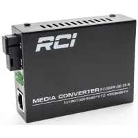 Media converter RCI 1G, 20km, SC, RJ45, Tx 1550nm standart size metal case (RCI502W-GE-20-B)