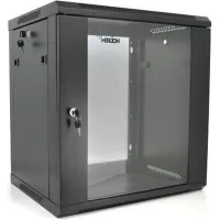 Wall cabinet Merlion 12U 19" 600*450*634 (W*D*H) mm, black (Ml3-6412)